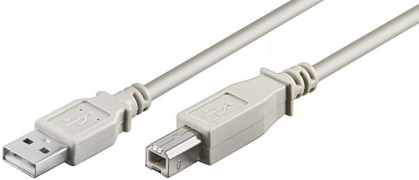 USB 2.0 Kabel, Typ AB, doppelt geschirmt, 5m Länge